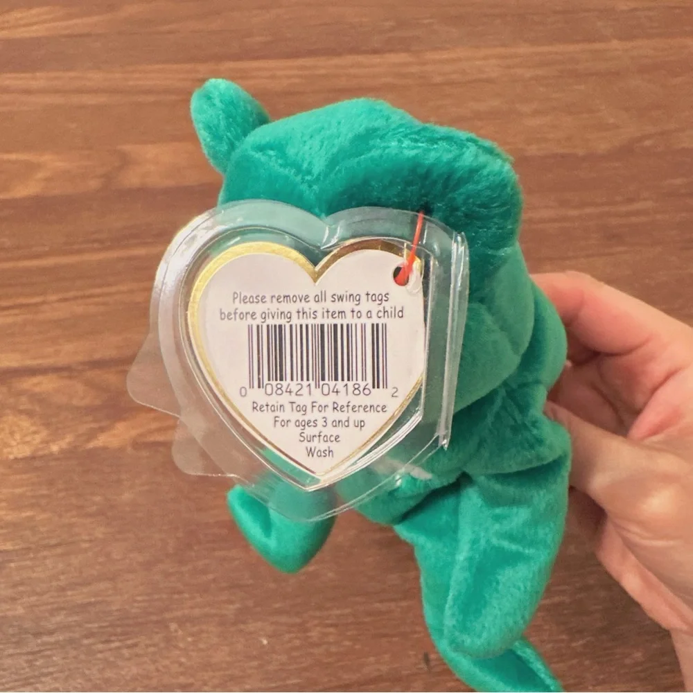 Ty Beanie Baby “Erin” the Irish Bear 1997 – 5th Gen Hang Tag – PE Pellets KR Tag